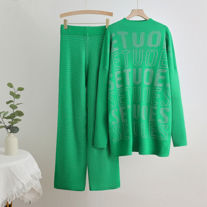 Fashionable knit lounge set for women with sparkling details Lune London