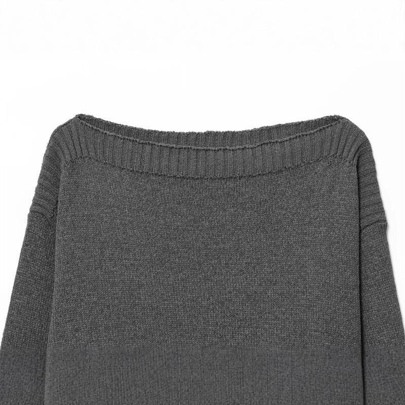 Ladies cozy knitted sweater with loose fit and ribbed edges Lune London