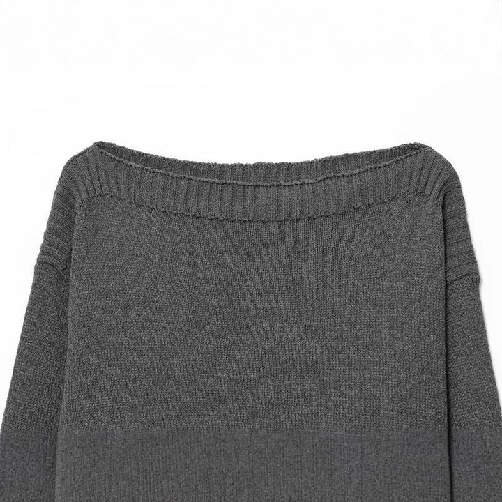 Ladies cozy knitted sweater with loose fit and ribbed edges Lune London