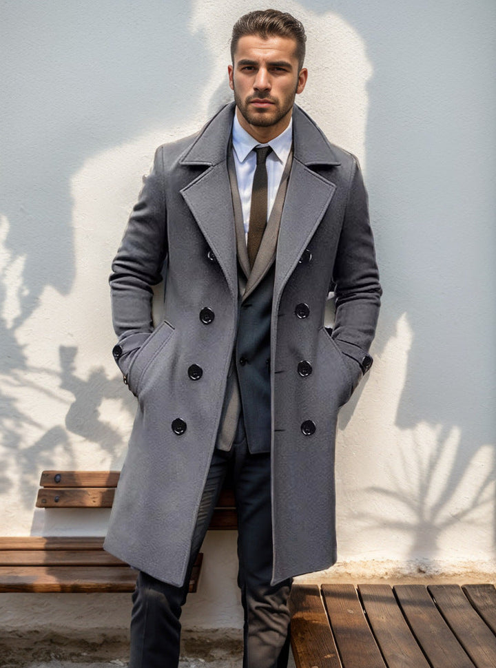 Men's Double-Breasted Wool Coat Lune London