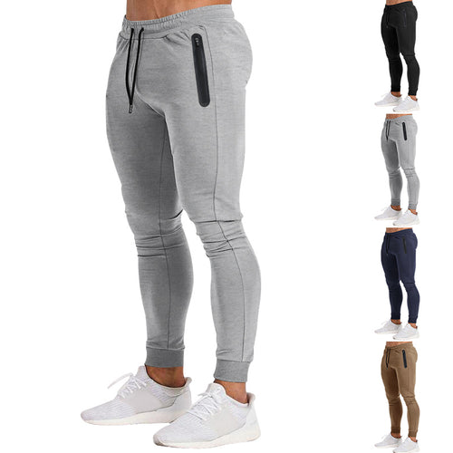Sporty jogger pants for men with side zipper Lune London