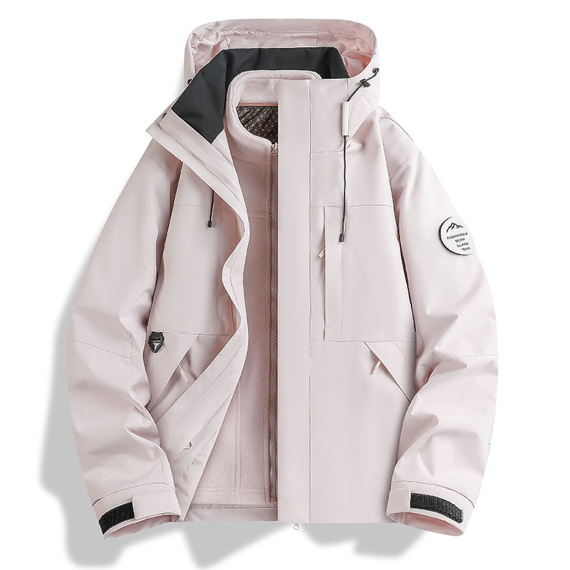 Functional outdoor jacket for men with adjustable hood design Lune London