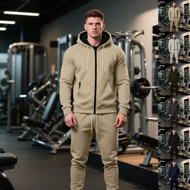 Men's sports suit with hood and practical pockets Lune London