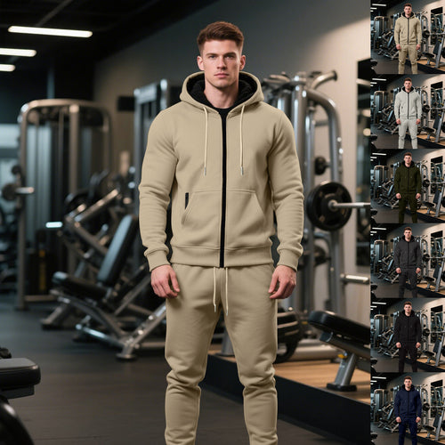 Men's sports suit with hood and practical pockets Lune London
