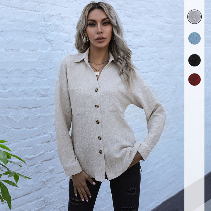 Casual blouse for women with front button design and bow closure Lune London