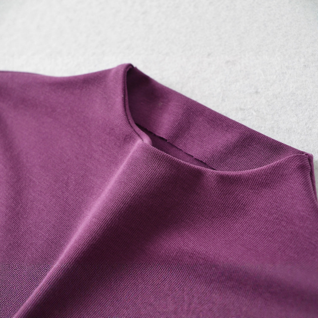 Long Sleeve Women's Shirt with Mock Neck and Ruching Details Lune London