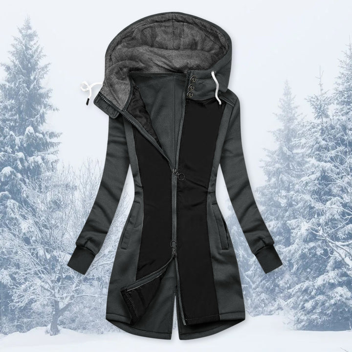 Women's sporty windbreaker jacket with high collar and warm inner lining Lune London