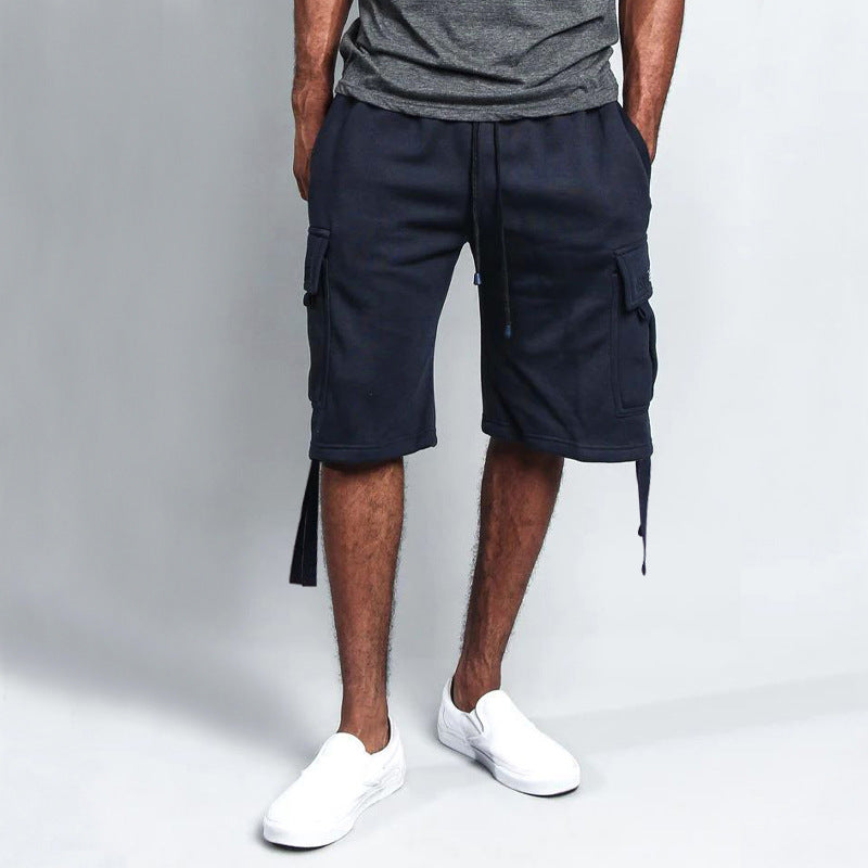 Men's cargo shorts with multiple practical pockets and an elastic waistband Lune London
