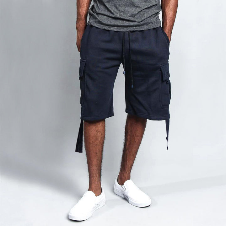 Men's cargo shorts with multiple practical pockets and an elastic waistband Lune London