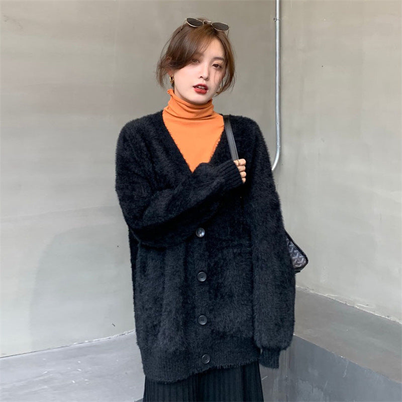 Cardigan Flou Femme avec Détails de Boutons et Design Ample Chic & Stil