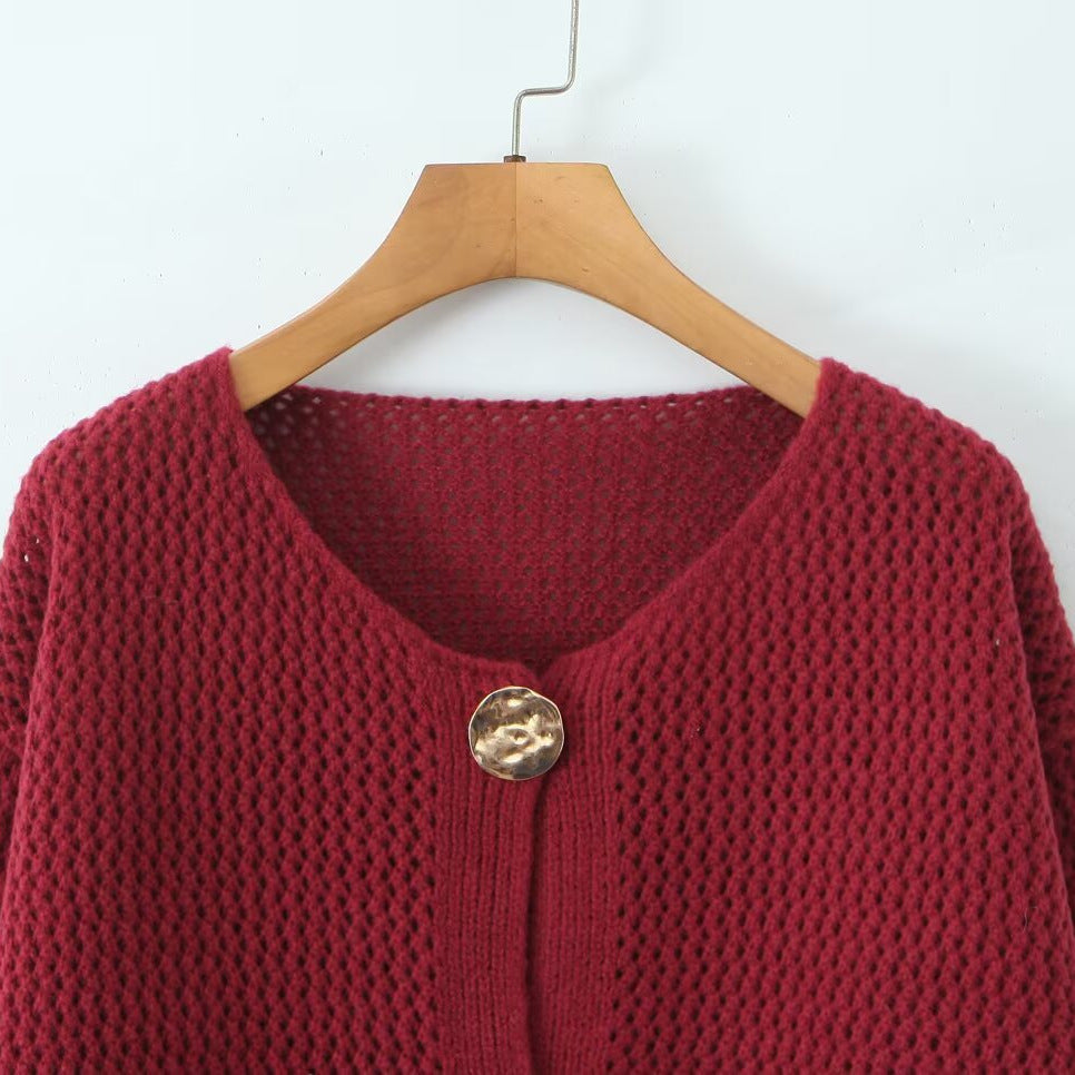 Cardigan léger pour femmes avec fermeture à boutons décoratifs et poches pratiques Chic & Stil
