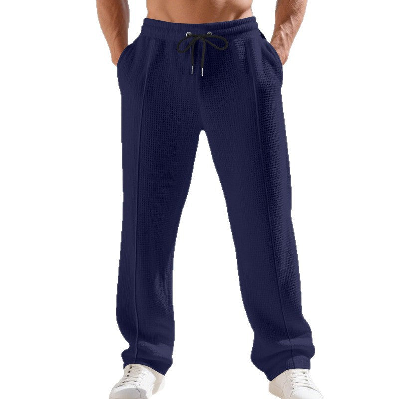 Sport leisure pants for men with elastic waist and textured fabric Lune London