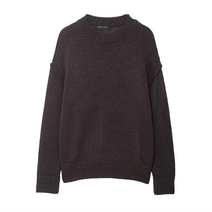 Ladies casual knit sweater with loose fit and oversized style Lune London