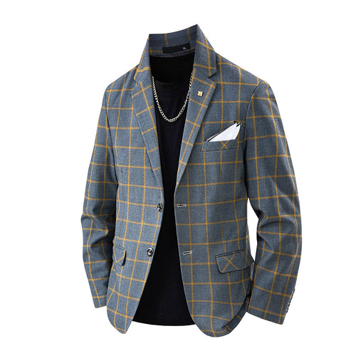 Blazer élégant pour hommes avec un design à carreaux et une fine doublure intérieure Lune London