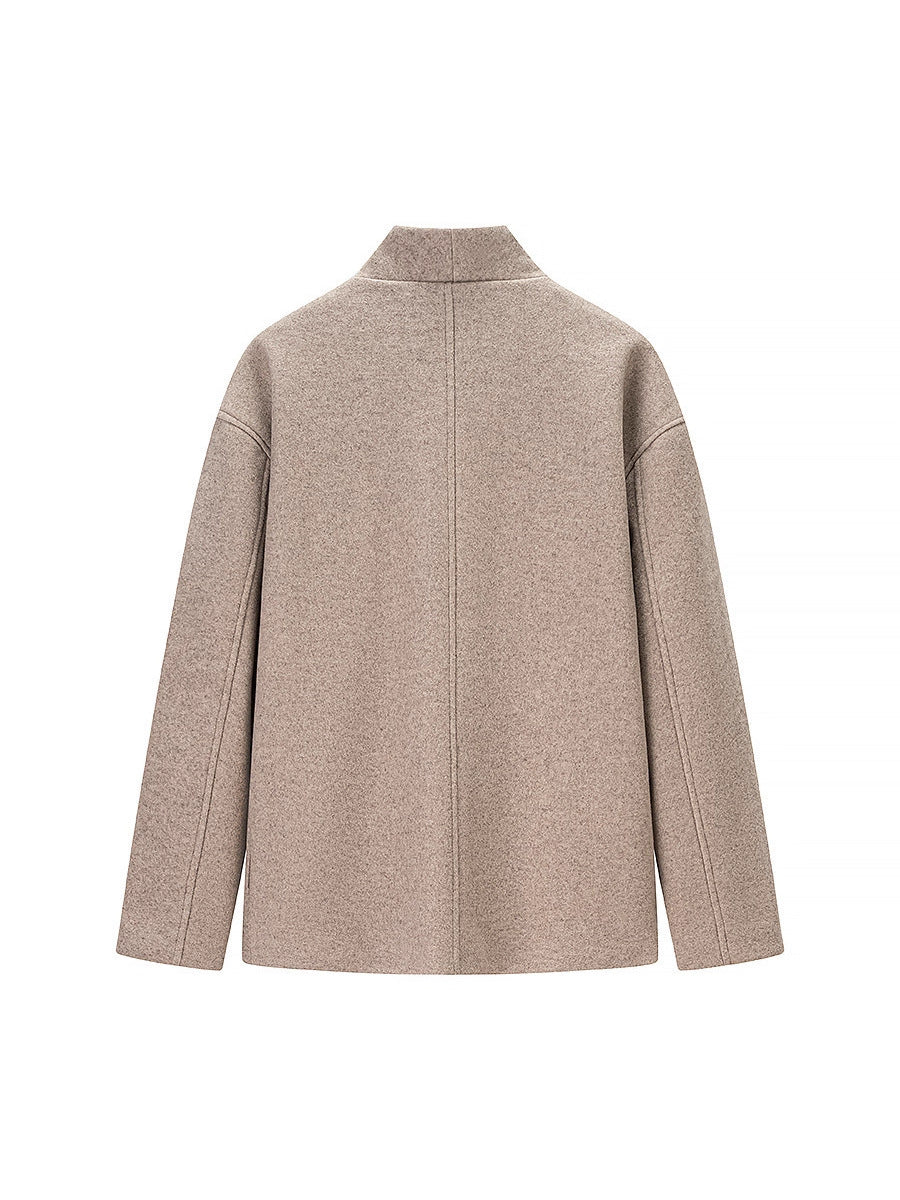 Elegant winter jacket for women with double-breasted buttons and high collar Lune London