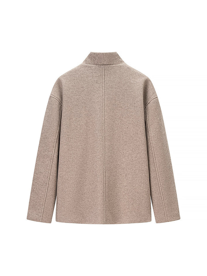 Elegant winter jacket for women with double-breasted buttons and high collar Lune London