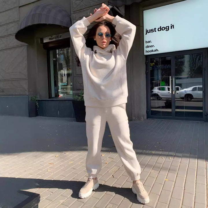 Ladies Casual Design Hoodie and Jogging Set with Lune London