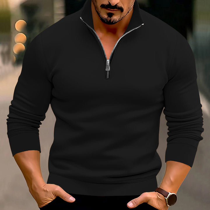 Men's sweatshirt with half zipper Lune London