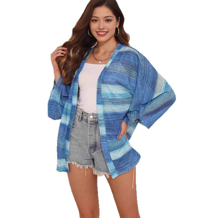 Ladies airy kimono with watercolor pattern Lune London