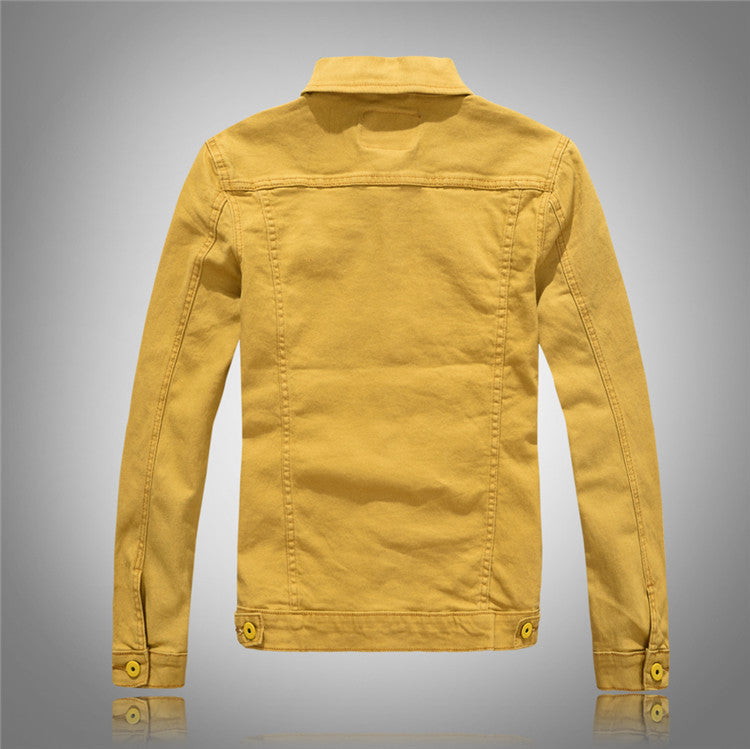Stylish denim jacket for men with modern high collar and practical pockets Lune London