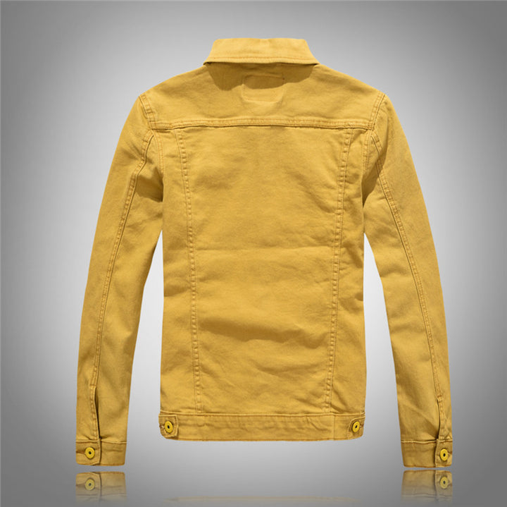 Stylish denim jacket for men with modern high collar and practical pockets Lune London