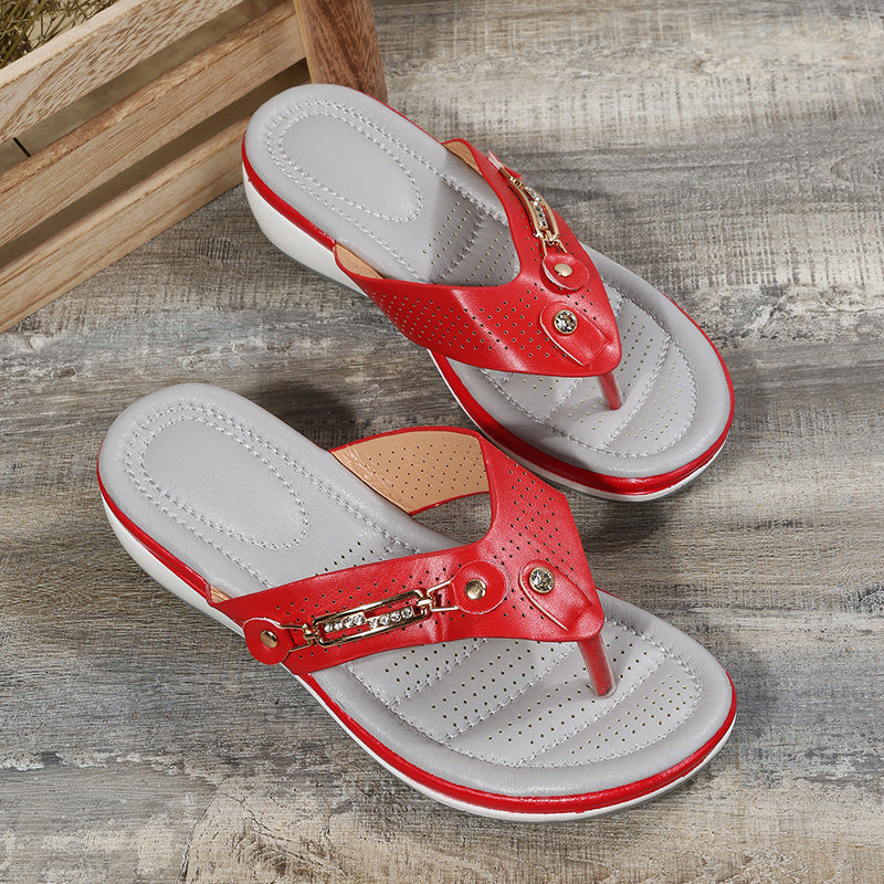 Comfort thong sandals for ladies with arch support Lune London
