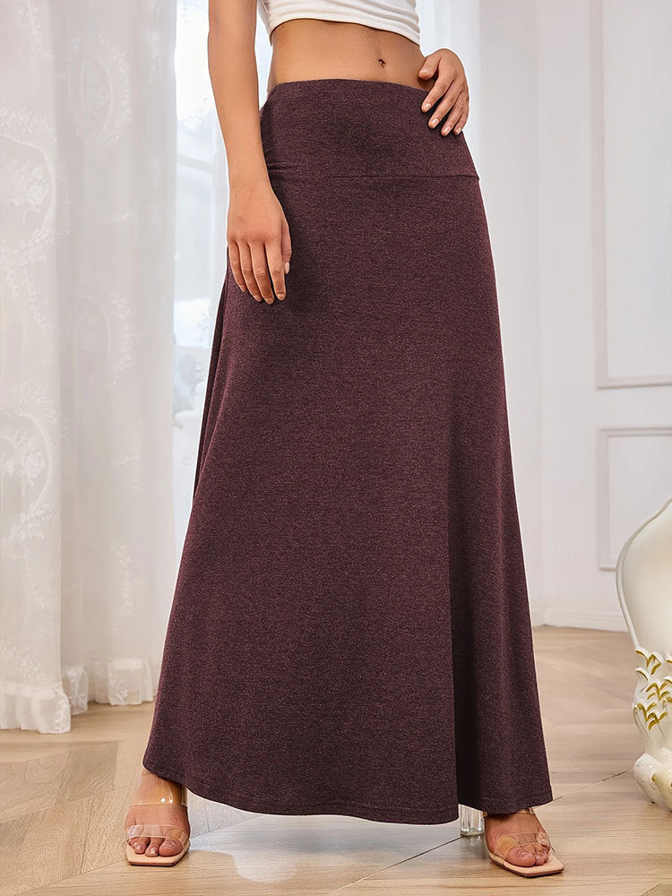 Maxi skirt for women with an elegant A-line and a high waist Lune London