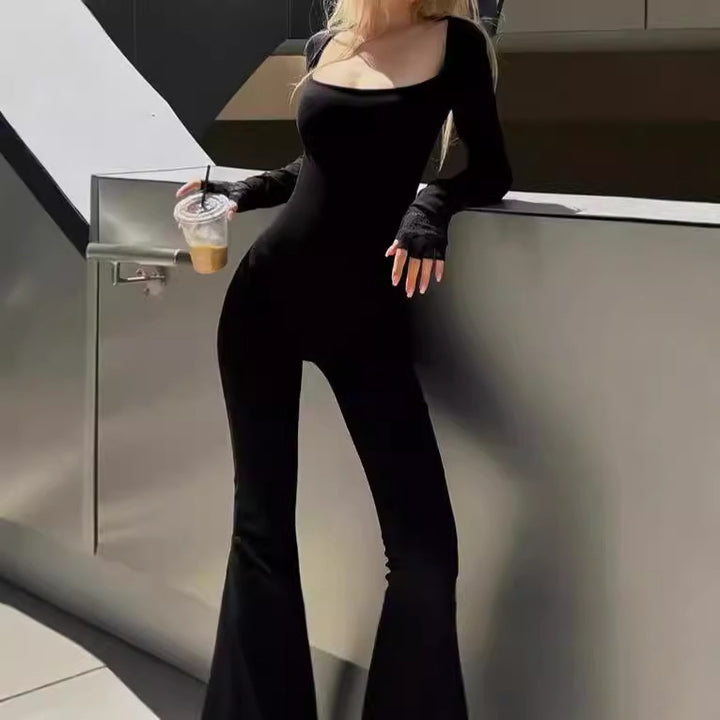Ladies Long Sleeve Jumpsuit Lune London