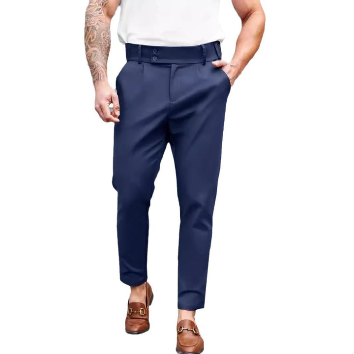 Elegant chino pants for men with elastic waistband and classic fit Lune London