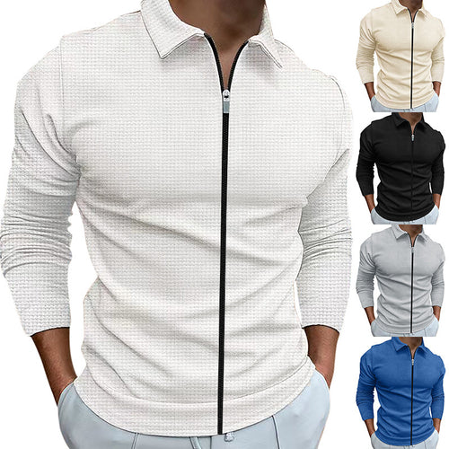 Functional pullover for men with zip and structured design Lune London