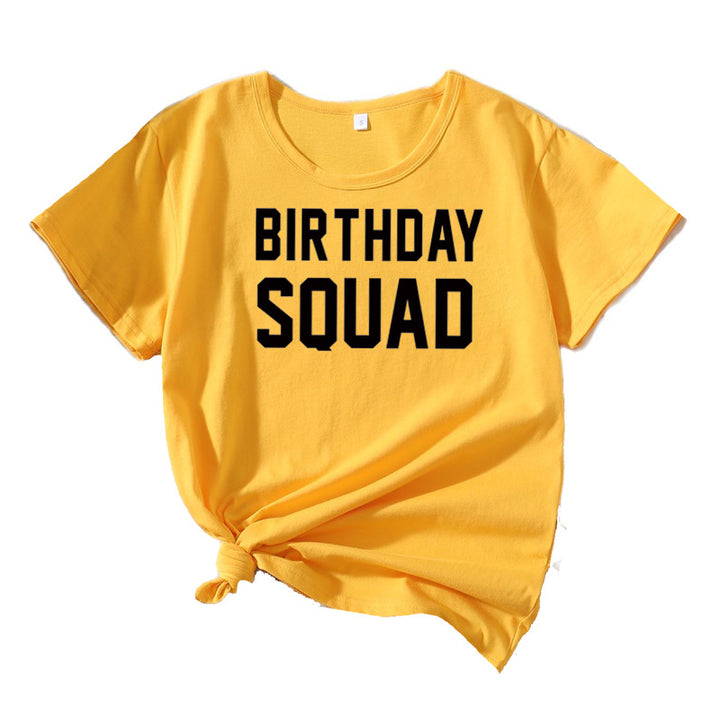 Ladies Graphic Birthday Squad T-Shirt Lune London