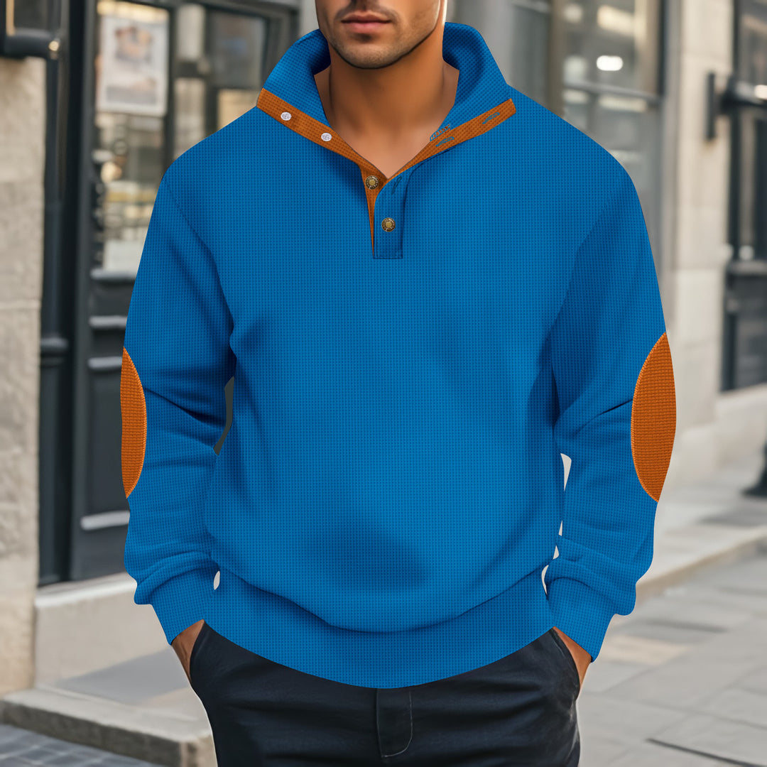 Men's casual hoodie in textured fabric with modern accents Lune London