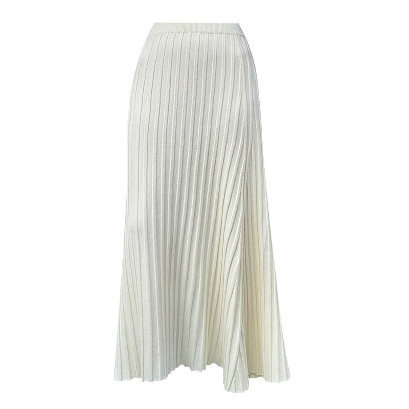 Jupe maxi plissée pour femmes avec texture côtelée élégante Chic & Stil