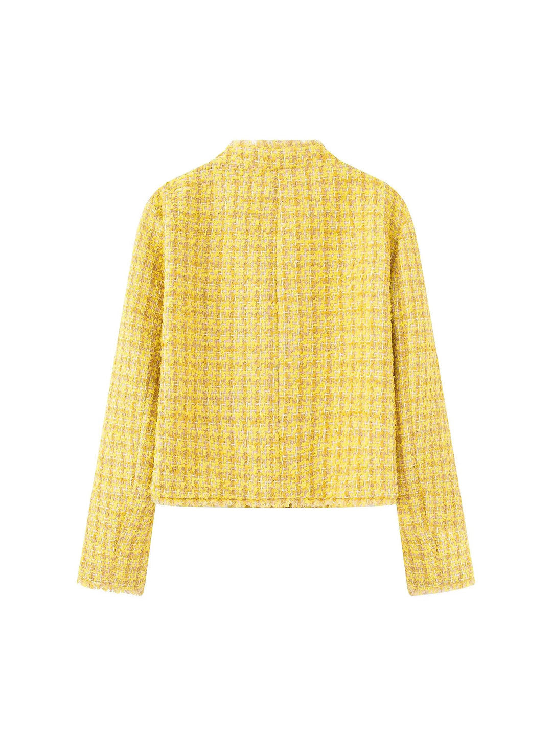 Lune London Textured tweed short elegant jacket for women with decorative buttons