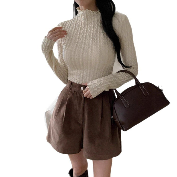 Ladies long-sleeve top with textured design Lune London