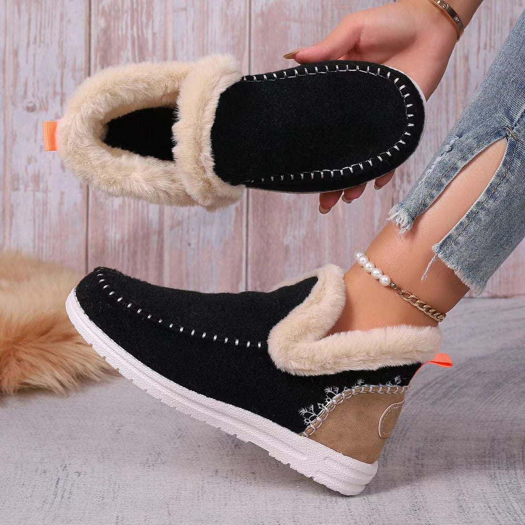Women’S Fleece-Lined House Slippers with Non-Slip Sole and Comfortable Fit Lune London