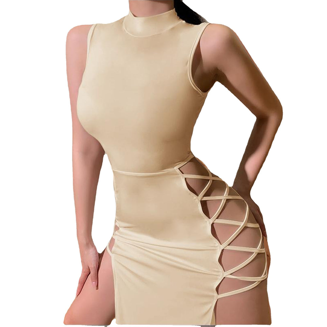 Maxi dress for women with side lace detail Lune London