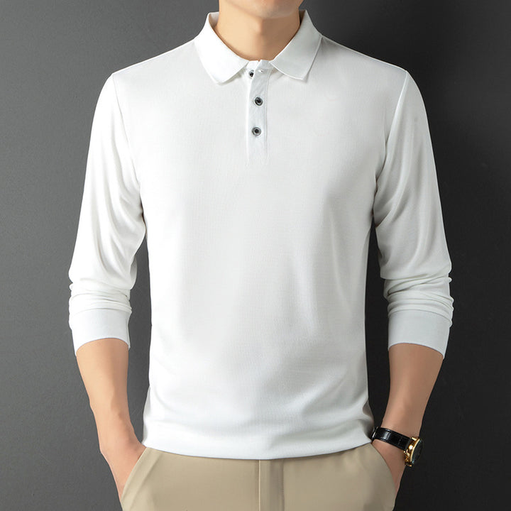 Breathable piqué polo shirt for men with elegant buttoning Lune London