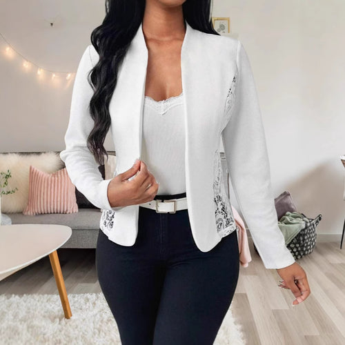 Elegant blazer jacket for women with lace accents Lune London