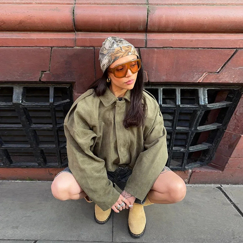 Women Oversized Jacket In Casual Style Lune London