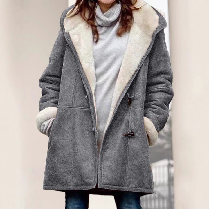 Manteau en laine pour femmes avec doublure en teddy et coupe ample Chic & Stil