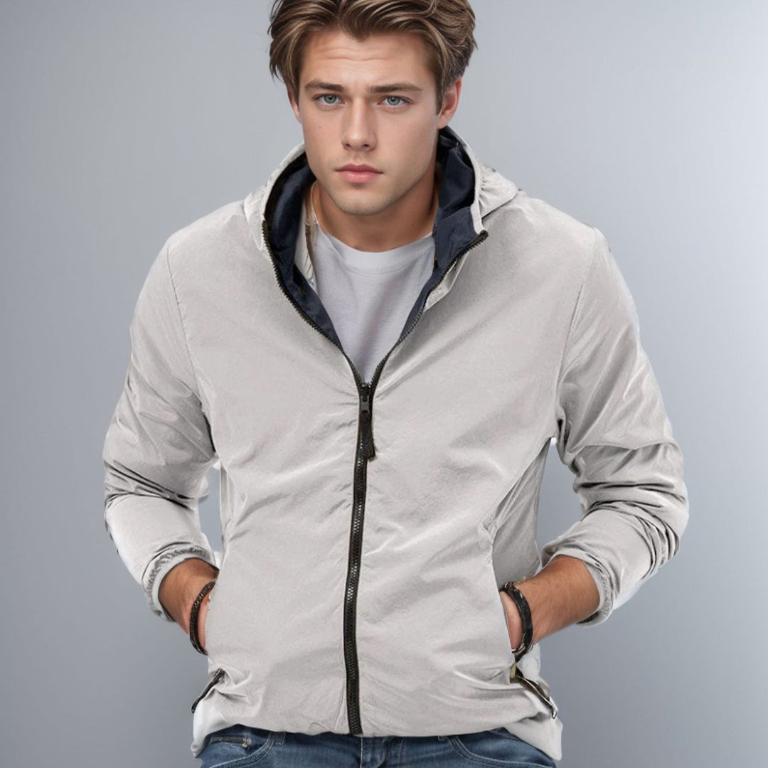 Lightweight transition jacket for men with practical pockets Lune London