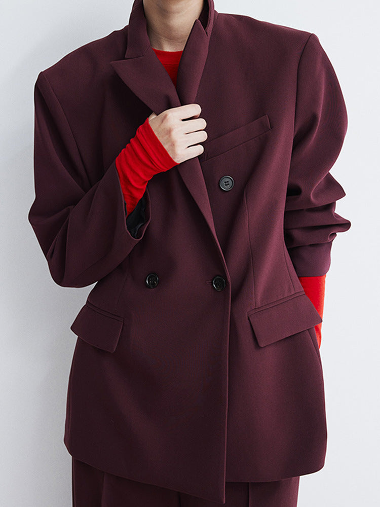 Oversized women's jacket with double row of buttons and modern cut Lune London