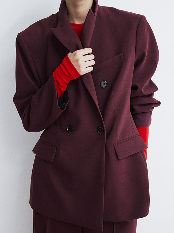 Oversized women's jacket with double row of buttons and modern cut Lune London