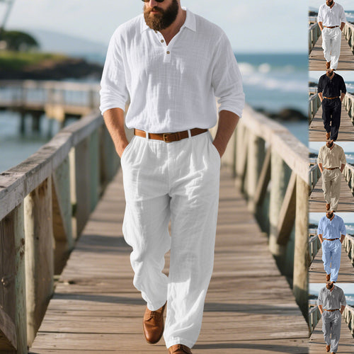 Elegant leisure suit for men with a long sleeve sweater Lune London