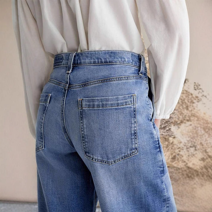 Pantalon en jeans large pour femmes Chic & Stil