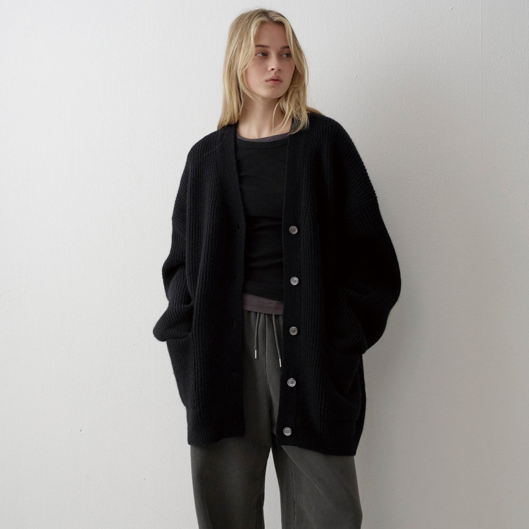 Cardigan en tricot épais pour femmes avec des manches surdimensionnées Chic & Stil