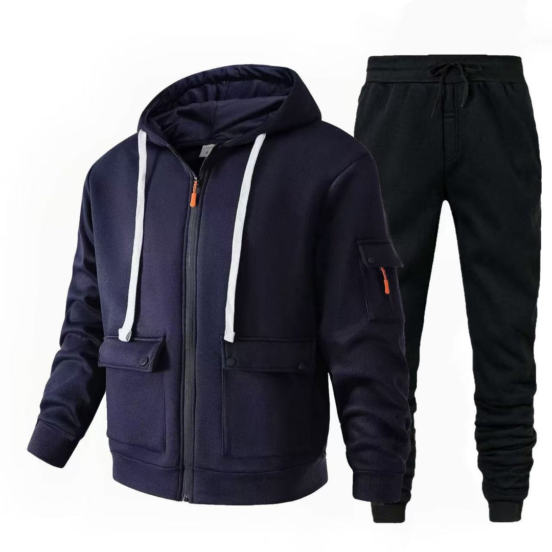 Men's sports jacket with practical pockets and chic and stylish joggers