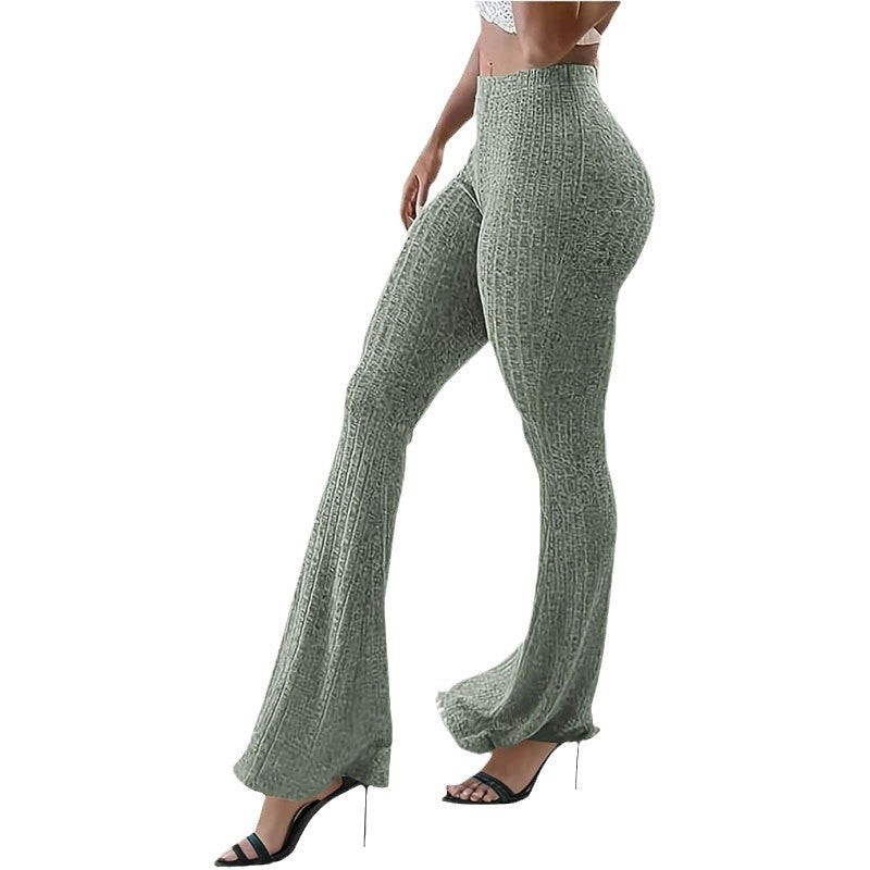 Jeans leggings évasés pour femmes avec une texture gaufrée tendance Lune London