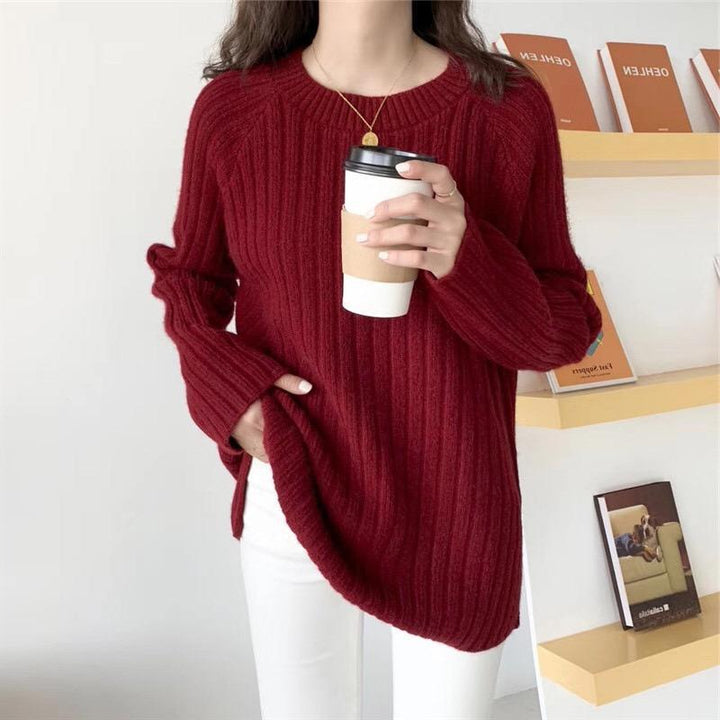 Pull en tricot côtelé confortable pour femme Chic & Stil